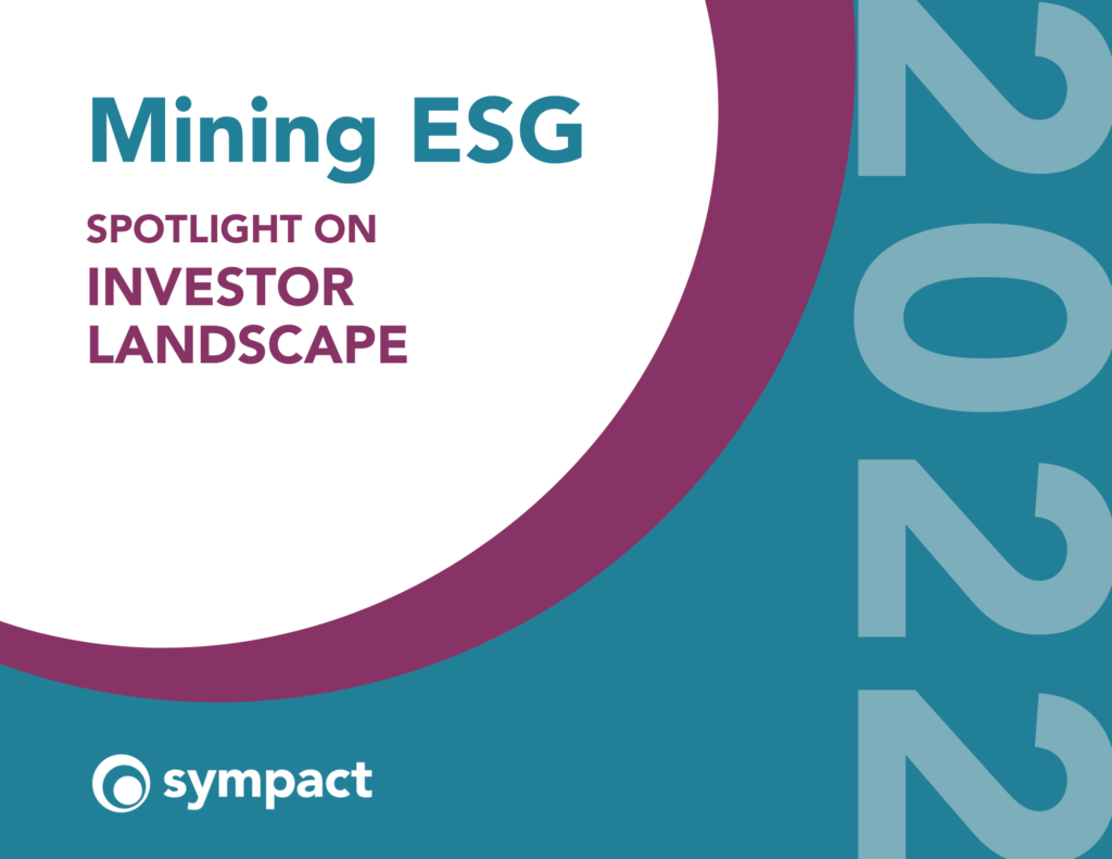 Mining ESG: 2022 in Review Report_INVESTOR LANDSCAPE_Cover Image