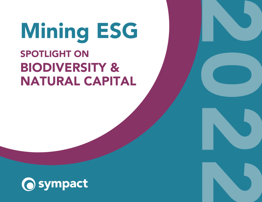 Mining ESG: 2022 in Review Report_BIODIVERSITY & NATURAL CAPITAL_Cover Image