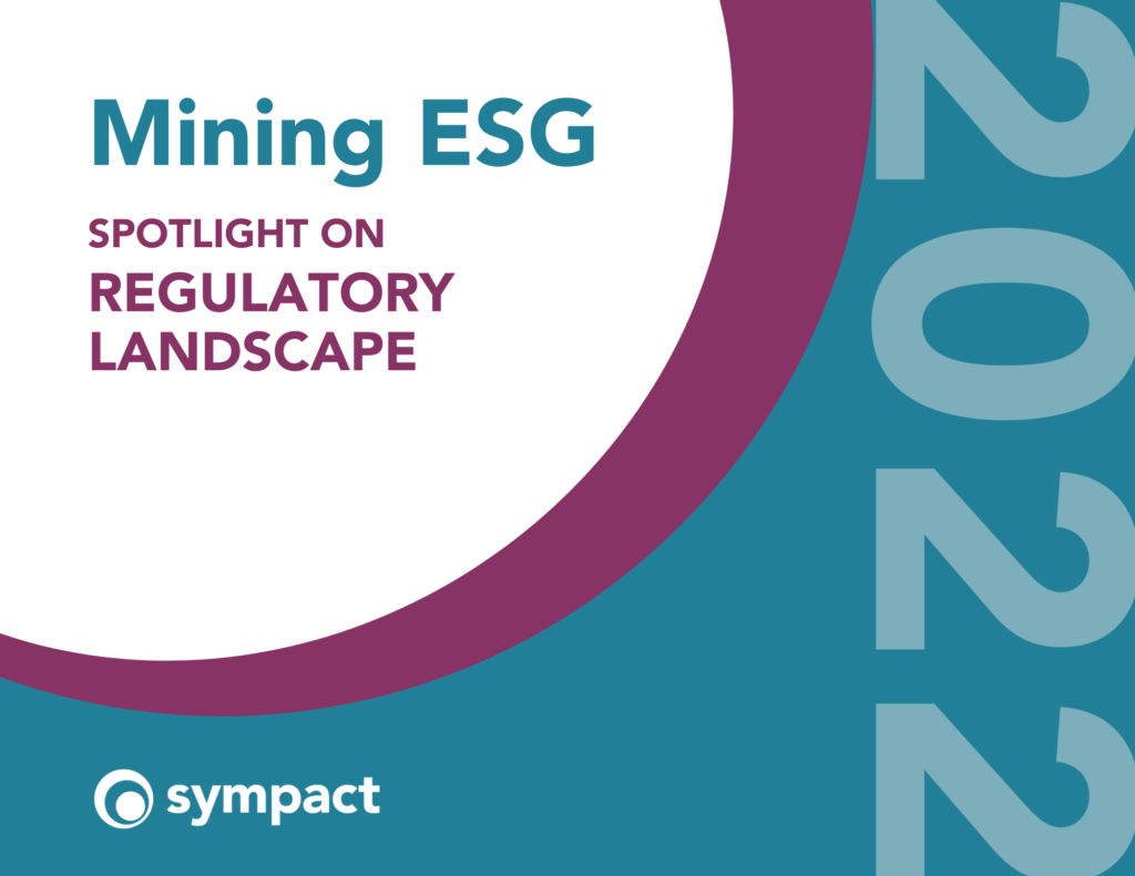 Mining ESG: 2022 in Review Report_REGULATORY LANDSCAPE_Cover Image