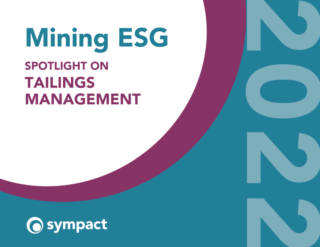 Mining ESG: 2022 in Review Report_TAILINGS MANAGEMENT_Cover Image